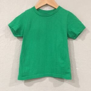Precious Cargo Boys‎ Sz 2T Shirt Green Short Sleeve Tee 100% Cotton Minimalist
